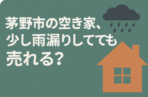 「茅野市の空き家、少し雨漏りしてても 売れる？」