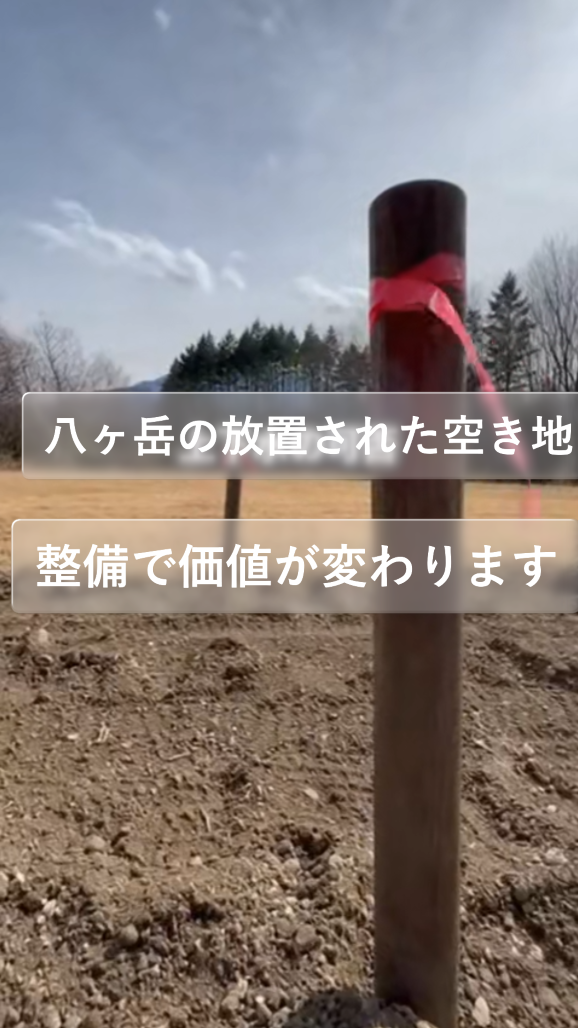 八ヶ岳の放置された空き地、整備で価値が変わります