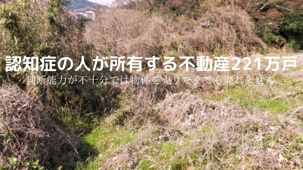 年をとったので八ヶ岳の別荘を売却したい、茅野市、原村で山林、畑、使わない実家を売りたい、認知症の人が所有する不動産221万戸、成年後見制度は使い勝手が悪い。判断能力が不十分では物件を売りたくても売れません