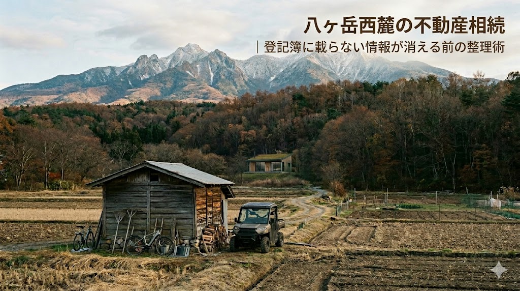 八ヶ岳西麓の不動産相続｜登記簿に載らない情報が消える前の整理術