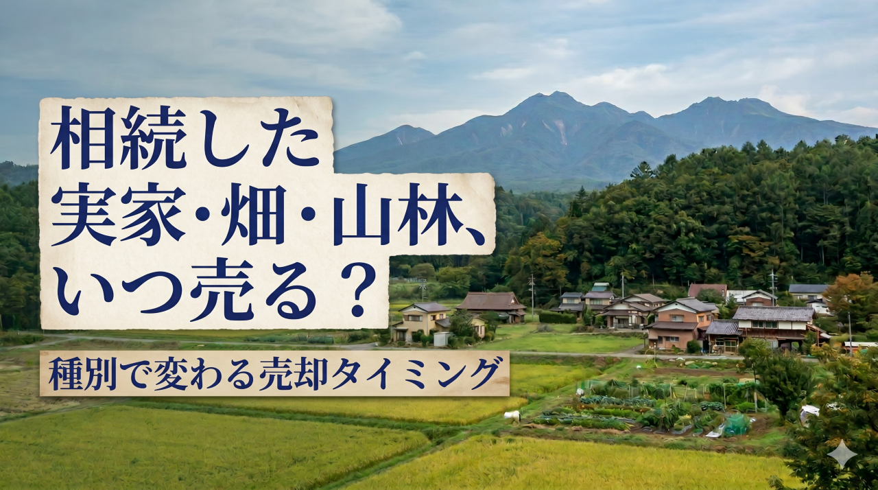 相続した実家・畑・山林、いつ売る？種別で変わる売却タイミング